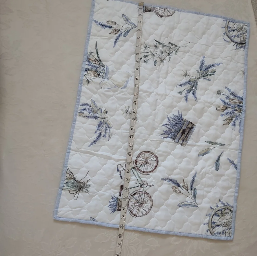French Provencal lavender floral bouquet quilt Bedspread + 1 pillow sham